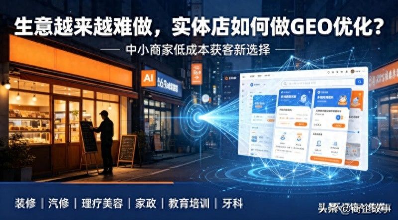 GEO精准推广获客_中小商家低成本获客_实体店GEO优化
