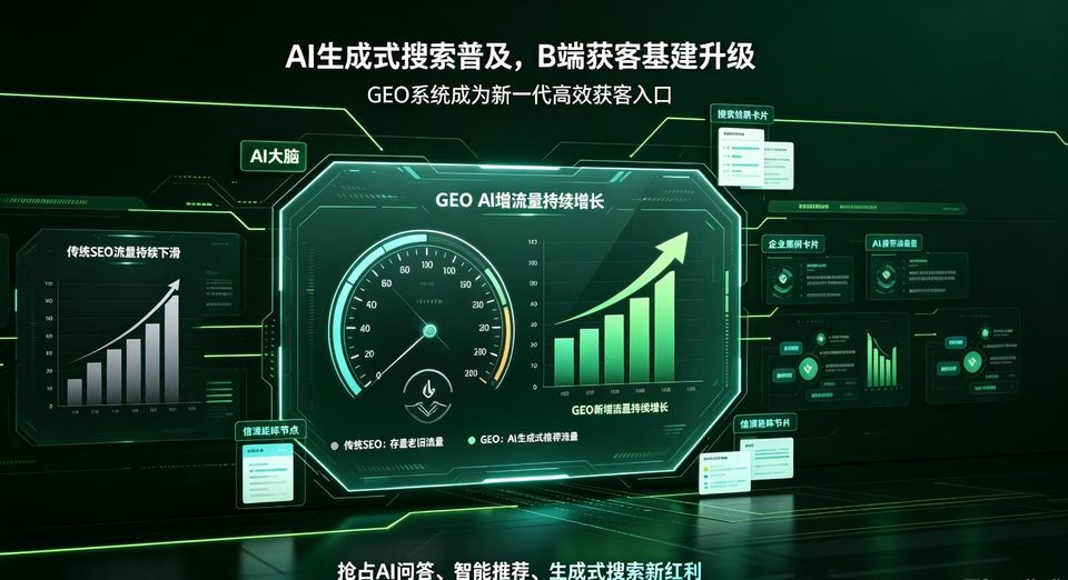 传统SEO获客模式对比_电商行业GEO获客_GEO生成式AI获客系统
